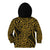 New Zealand Kid Hoodie Maori Pattern Gold LT6 - Polynesian Pride