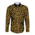 New Zealand Long Sleeve Button Shirt Maori Pattern Gold LT6 Unisex Gold - Polynesian Pride