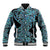New Zealand Baseball Jacket Maori Pattern Papua Shell LT6 Unisex Green - Polynesian Pride