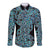 New Zealand Long Sleeve Button Shirt Maori Pattern Papua Shell LT6 Unisex Green - Polynesian Pride