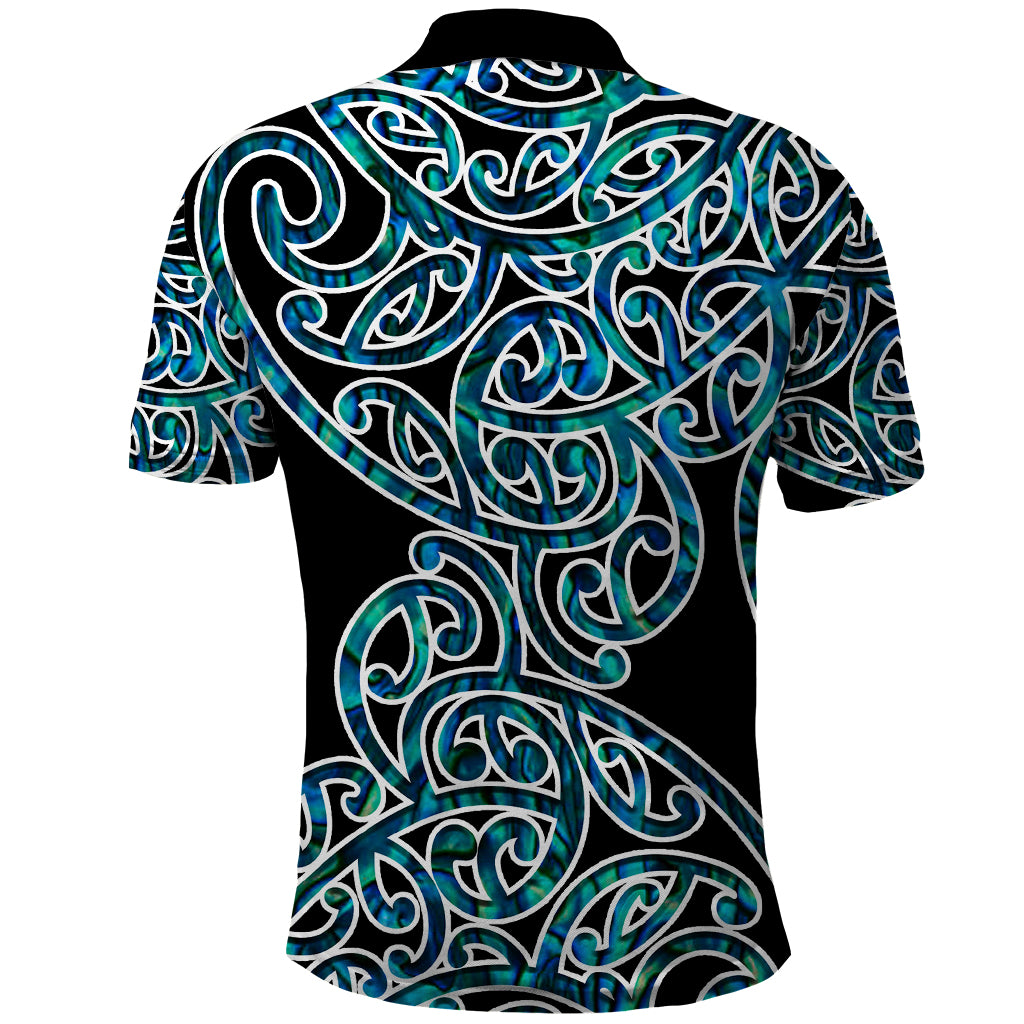 New Zealand Polo Shirt Maori Pattern Papua Shell LT6 - Polynesian Pride