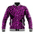 New Zealand Baseball Jacket Maori Pattern Purple LT6 Unisex Purple - Polynesian Pride
