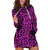 New Zealand Hoodie Dress Maori Pattern Purple LT6 Purple - Polynesian Pride