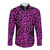 New Zealand Long Sleeve Button Shirt Maori Pattern Purple LT6 Unisex Purple - Polynesian Pride