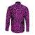 New Zealand Long Sleeve Button Shirt Maori Pattern Purple LT6 - Polynesian Pride