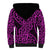 New Zealand Sherpa Hoodie Maori Pattern Purple LT6 - Polynesian Pride