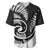 New Zealand Baseball Jersey Maori With Silver Fern White LT6 White - Polynesian Pride