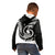 New Zealand Kid Hoodie Maori With Silver Fern White LT6 - Polynesian Pride