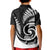 New Zealand Kid Polo Shirt Maori With Silver Fern White LT6 - Polynesian Pride