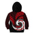 New Zealand Kid Hoodie Maori With Silver Fern Red LT6 - Polynesian Pride