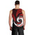 New Zealand Men Tank Top Maori With Silver Fern Red LT6 - Polynesian Pride