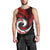 New Zealand Men Tank Top Maori With Silver Fern Red LT6 - Polynesian Pride