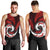 New Zealand Men Tank Top Maori With Silver Fern Red LT6 - Polynesian Pride