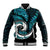 New Zealand Baseball Jacket Maori With Silver Fern Papua Shell Green Ver.2 LT6 Unisex Green - Polynesian Pride