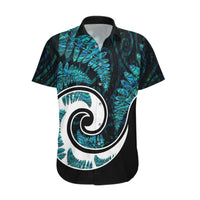 New Zealand Hawaiian Shirt Maori With Silver Fern Papua Shell Green Ver.2 LT6 Green - Polynesian Pride