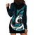 New Zealand Hoodie Dress Maori With Silver Fern Papua Shell Green Ver.2 LT6 - Polynesian Pride