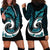 New Zealand Hoodie Dress Maori With Silver Fern Papua Shell Green Ver.2 LT6 - Polynesian Pride