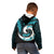 New Zealand Kid Hoodie Maori With Silver Fern Light Blue LT6 - Polynesian Pride