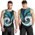 New Zealand Men Tank Top Maori With Silver Fern Light Blue LT6 - Polynesian Pride