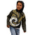 New Zealand Kid Hoodie Maori With Silver Fern Gold LT6 - Polynesian Pride