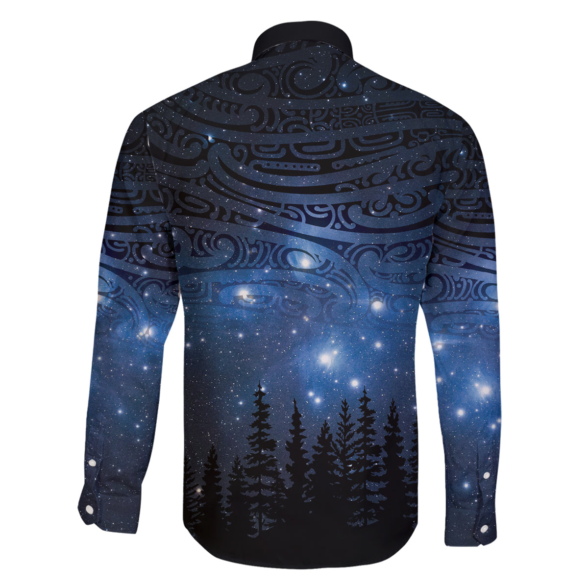 Matariki Te Tau Hou Māori Family Matching Long Sleeve Bodycon Dress and Hawaiian Shirt New Zealand Starry Sky