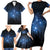 Matariki Te Tau Hou Māori Family Matching Short Sleeve Bodycon Dress and Hawaiian Shirt New Zealand Starry Sky