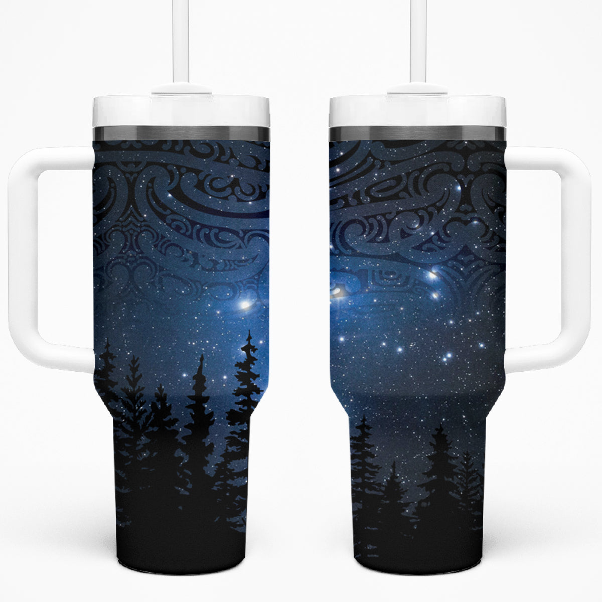 Matariki Te Tau Hou Māori Tumbler With Handle New Zealand Starry Sky