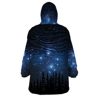 Matariki Te Tau Hou Māori Wearable Blanket Hoodie New Zealand Starry Sky