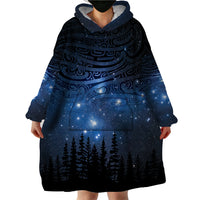 Matariki Te Tau Hou Māori Wearable Blanket Hoodie New Zealand Starry Sky