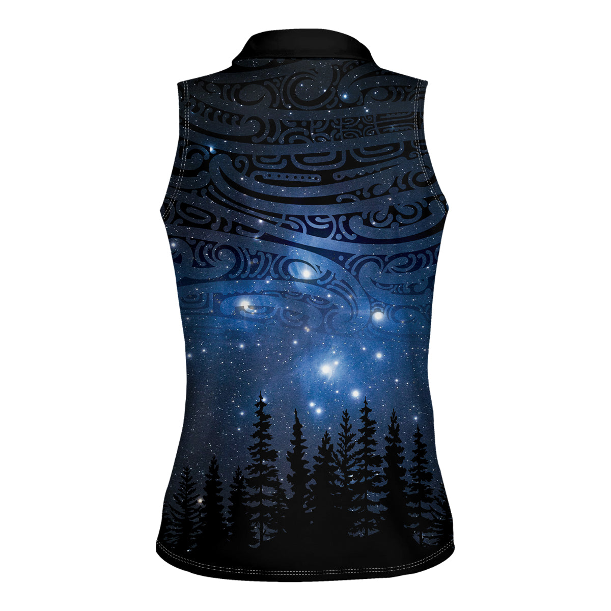 Matariki Te Tau Hou Māori Women Sleeveless Polo Shirt New Zealand Starry Sky