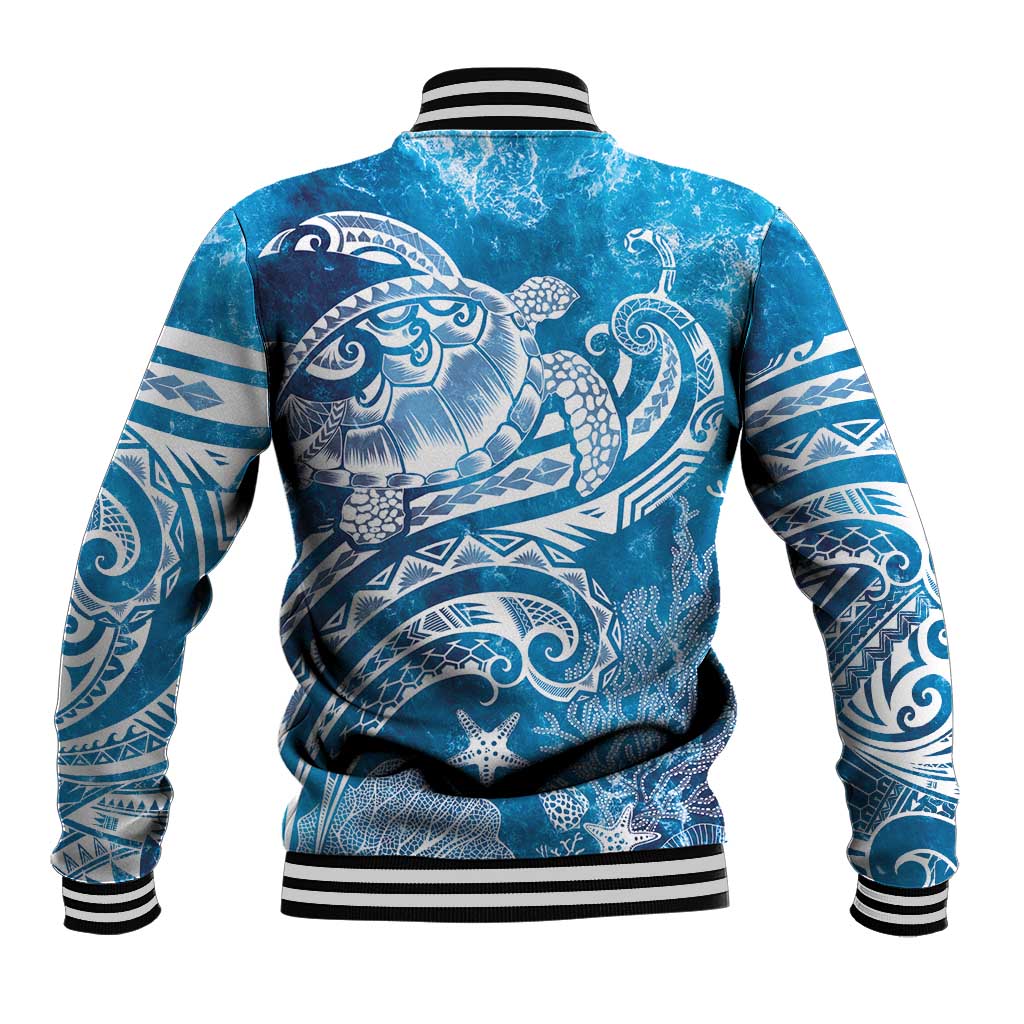 World Ocean Day Polynesian Pattern Baseball Jacket Crystal Waves LT7 - Polynesian Pride