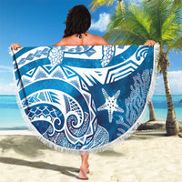 World Ocean Day Polynesian Pattern Beach Blanket Crystal Waves LT7 - Polynesian Pride