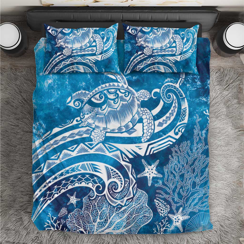World Ocean Day Polynesian Pattern Bedding Set Crystal Waves