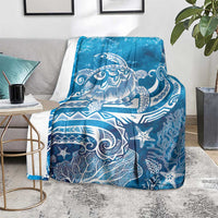 World Ocean Day Polynesian Pattern Blanket Crystal Waves LT7 - Polynesian Pride