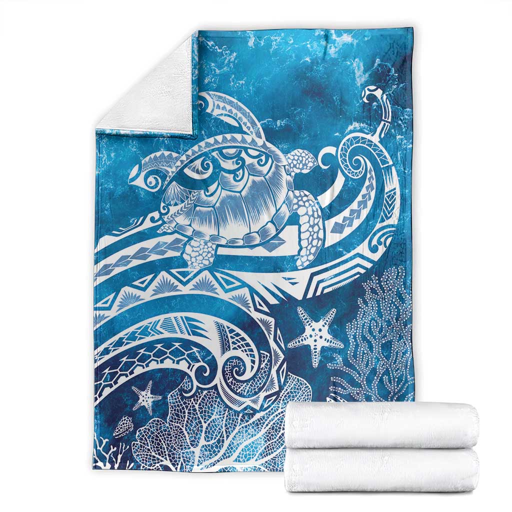 World Ocean Day Polynesian Pattern Blanket Crystal Waves LT7 - Polynesian Pride