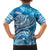 World Ocean Day Polynesian Pattern Family Matching Off Shoulder Maxi Dress and Hawaiian Shirt Crystal Waves