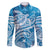 World Ocean Day Polynesian Pattern Family Matching Off Shoulder Maxi Dress and Hawaiian Shirt Crystal Waves