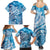 World Ocean Day Polynesian Pattern Family Matching Summer Maxi Dress and Hawaiian Shirt Crystal Waves