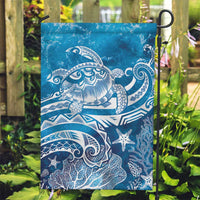 World Ocean Day Polynesian Pattern Garden Flag Crystal Waves
