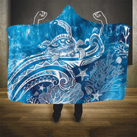 World Ocean Day Polynesian Pattern Hooded Blanket Crystal Waves LT7 - Polynesian Pride