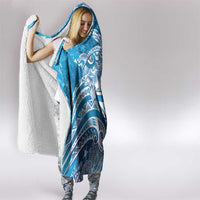World Ocean Day Polynesian Pattern Hooded Blanket Crystal Waves LT7 - Polynesian Pride