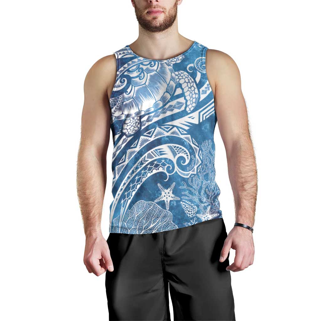 World Ocean Day Polynesian Pattern Men Tank Top Crystal Waves LT7 - Polynesian Pride