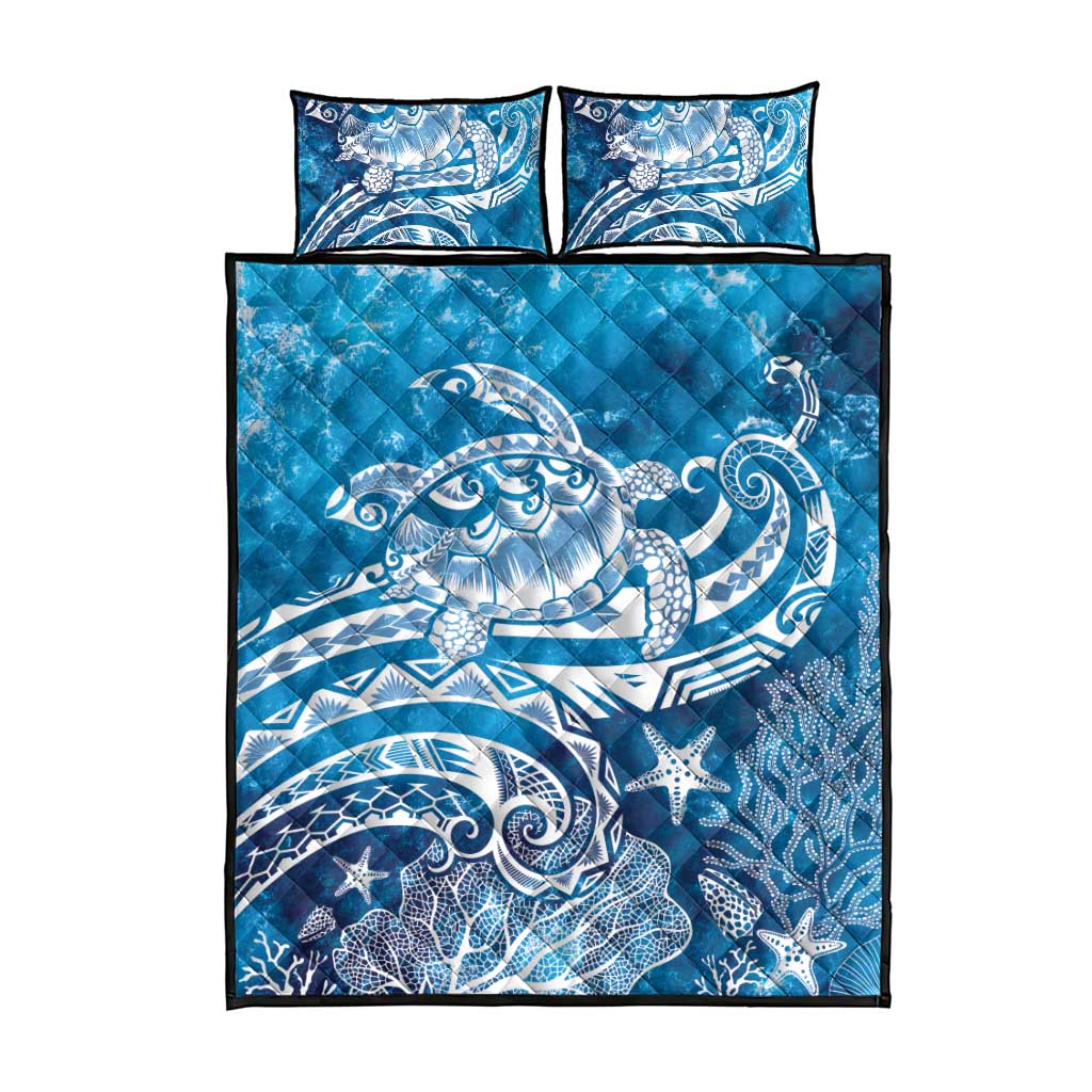World Ocean Day Polynesian Pattern Quilt Bed Set Crystal Waves LT7 - Polynesian Pride