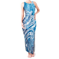 World Ocean Day Polynesian Pattern Tank Maxi Dress Crystal Waves