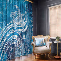 World Ocean Day Polynesian Pattern Window Curtain Crystal Waves LT7 - Polynesian Pride