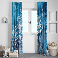 World Ocean Day Polynesian Pattern Window Curtain Crystal Waves LT7 - Polynesian Pride