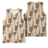 Aloha Hawaii Vintage Kahili Pa'a Lima Basketball Jersey Palaka Print Cozy Beige