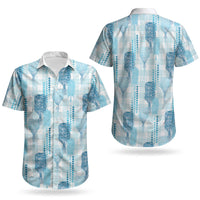 Aloha Hawaii Vintage Kahili Pa'a Lima Couples Matching Summer Maxi Dress and Hawaiian Shirt Palaka Print Oceanic Turquoise