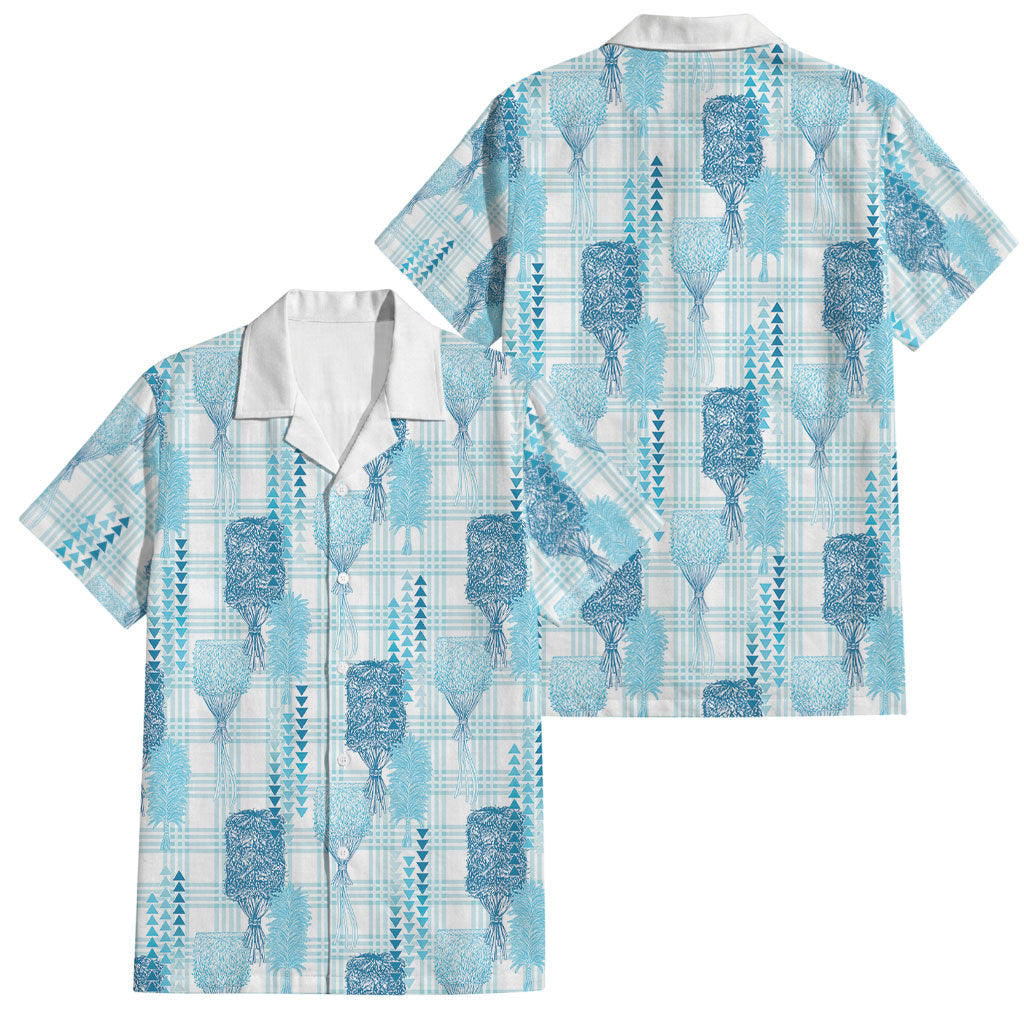 Aloha Hawaii Vintage Kahili Pa'a Lima Family Matching Tank Maxi Dress and Hawaiian Shirt Palaka Print Oceanic Turquoise