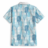 Aloha Hawaii Vintage Kahili Pa'a Lima Hawaiian Shirt Palaka Print Oceanic Turquoise